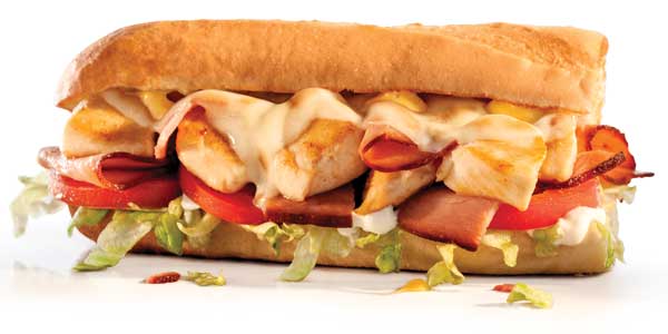 Chicken cordon bleu sub