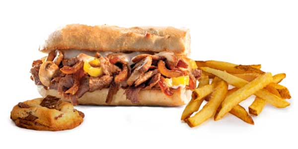 Cheesesteak sub kids meal