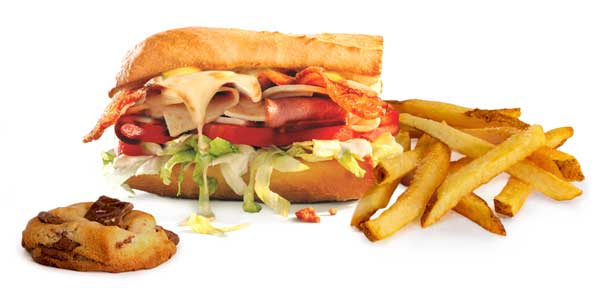 Grilled or cold Club sub kids meal