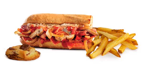 Pizza sub kids meal